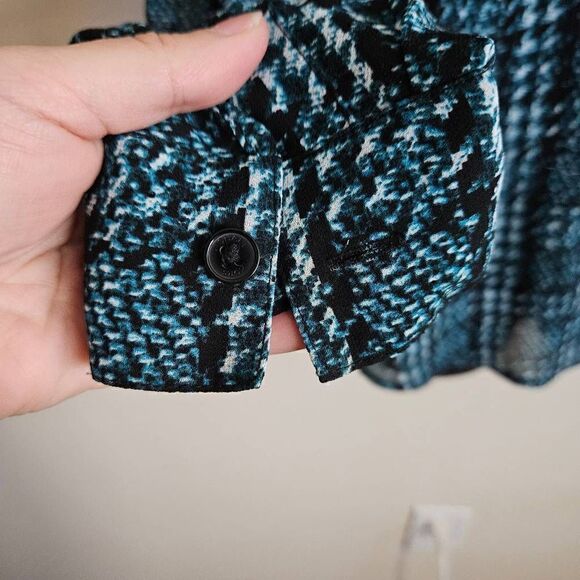 Michael Kors Sheer Embellished Button Down Shirt - Picture 5 of 7